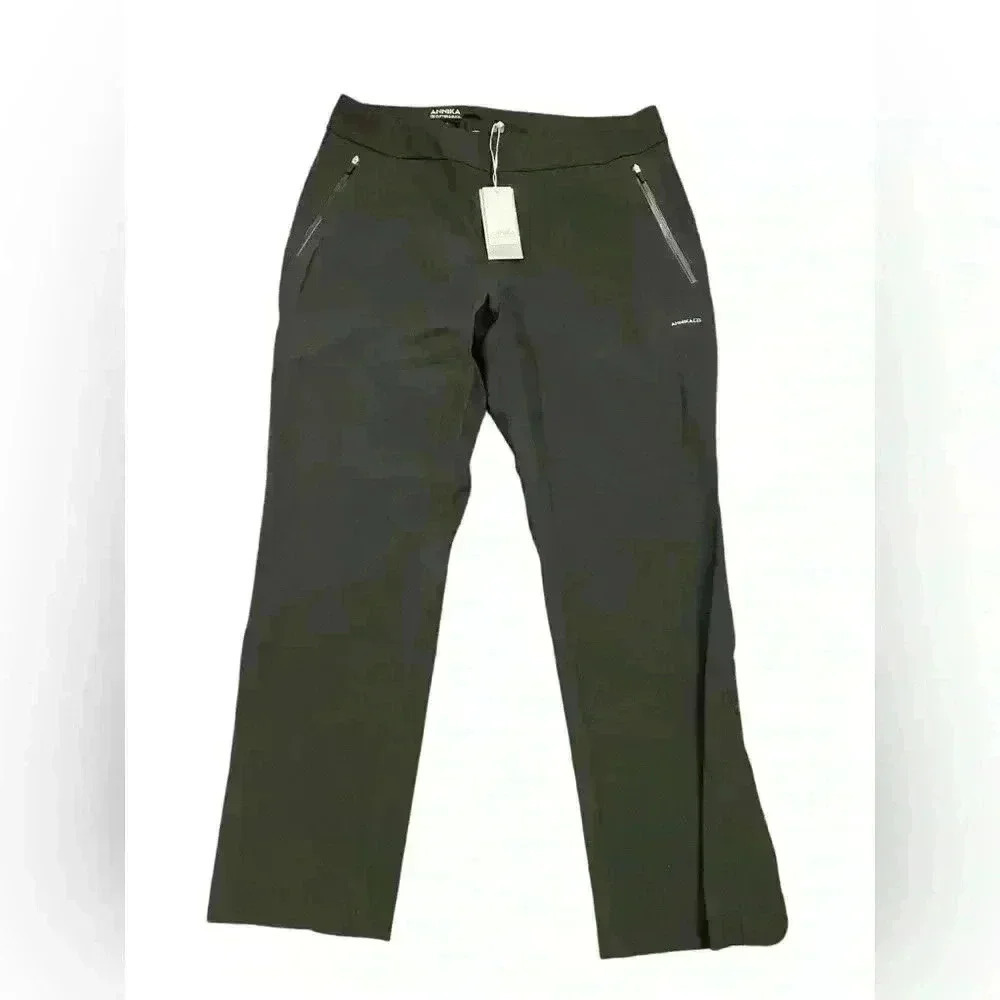 NWT Annika Cutter and Buck CB WeatherTech Black Pants Size Large
